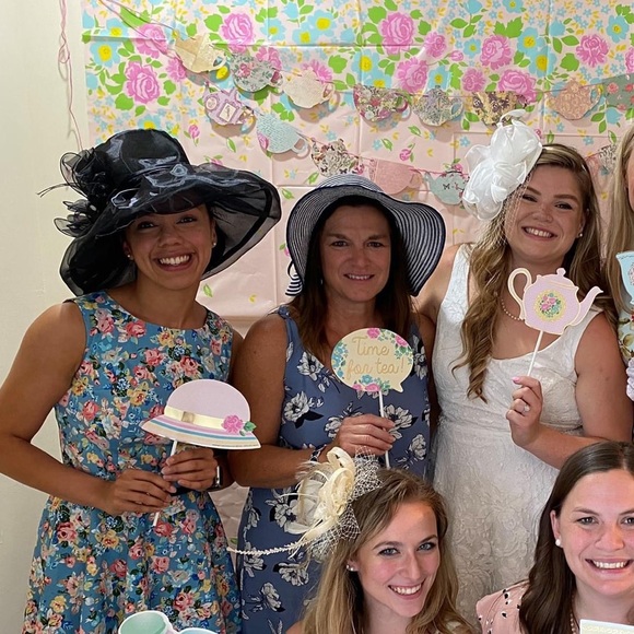 Vintage Blue Striped Floppy Hat - Picture 3 of 3